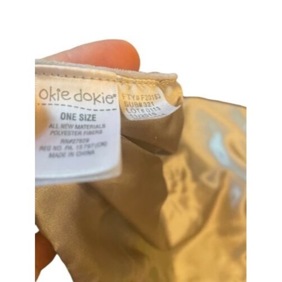 Okie Dokie Elephant Lovey Blankie Baby Blanket Plush 15” X 15” Yellow Gray - Picture 5 of 6